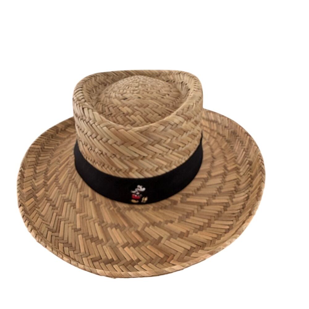 Disney Parks Straw Hat Mickey Mouse Lifeguard Safari Hat Adult 59cm NWT